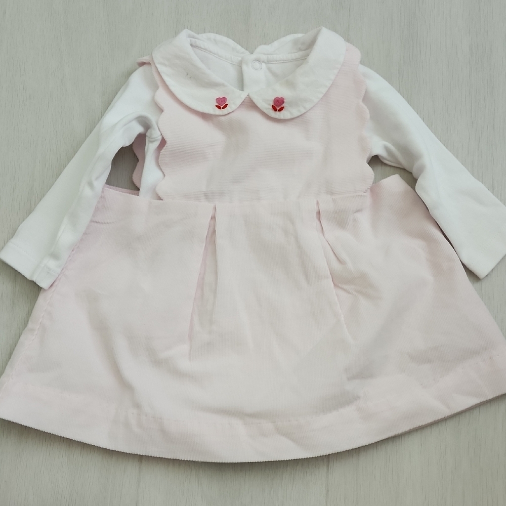 Adorable Pink and White Baby Dress